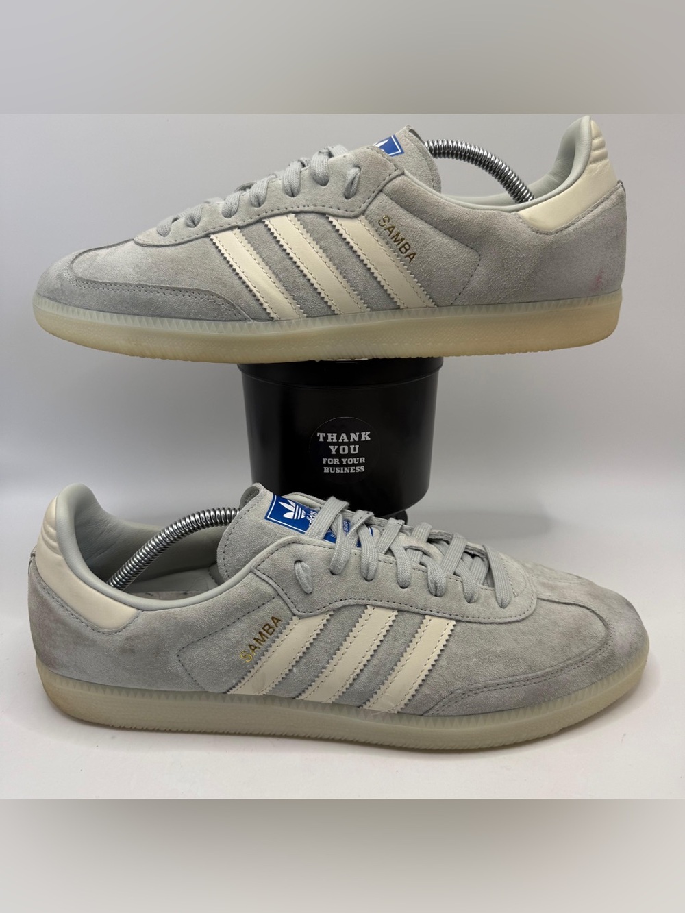 Adidas Samba OG Grey Suede Cloud White Gum Sole Sneakers Men’s Size 12US